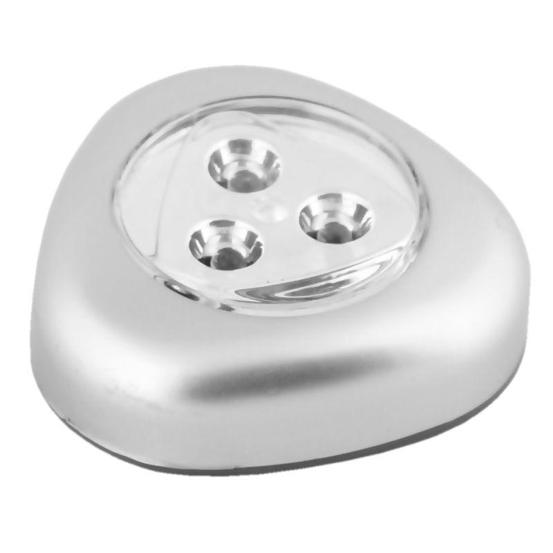 Фонарь-стикер LED 6244 (3LED  3хR03 серебр.) Ultraflash 10478