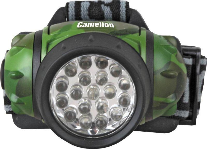 Фонарь налобный LED 5313-19F 4ML (19LED 4 режима  3хR03 в комплекте  камуфляж) Camelion 7538
