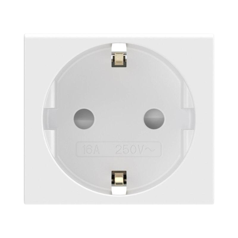 Розетка 1-м СП 2мод. Viva 16А IP20 2Р+Е с заземл. защ. шторки бел. DKC 45005