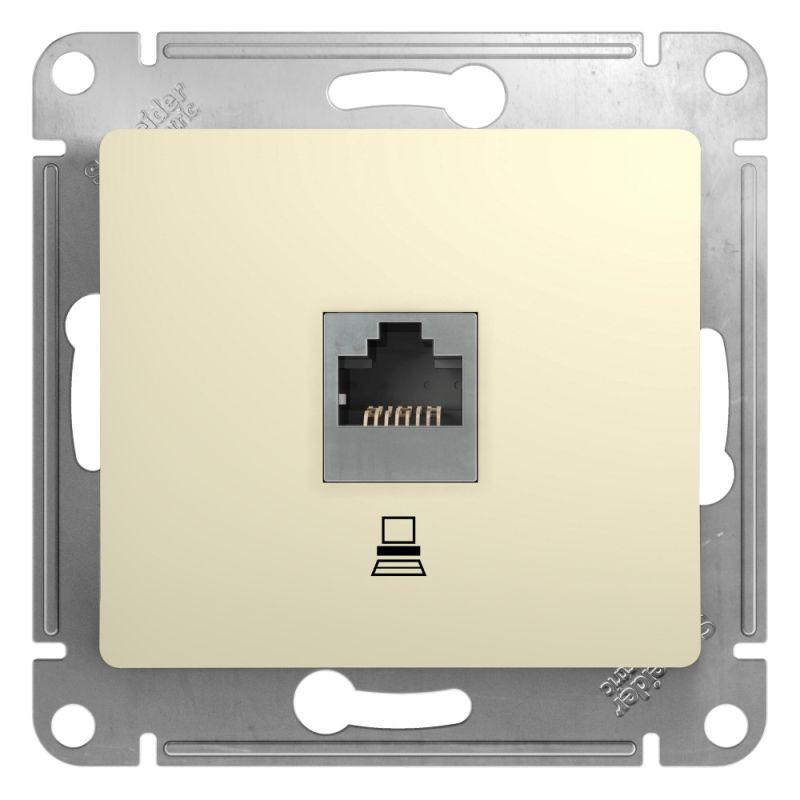 Механизм розетки компьютерной RJ45 1-м СП Glossa беж. SchE GSL000281K