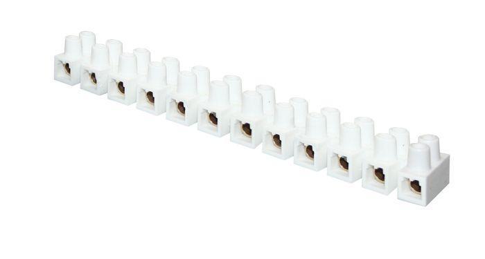 Колодка клеммная 6мм 5А полистирол бел. (уп.10шт) EKF plc-KK-6-5-ps-w