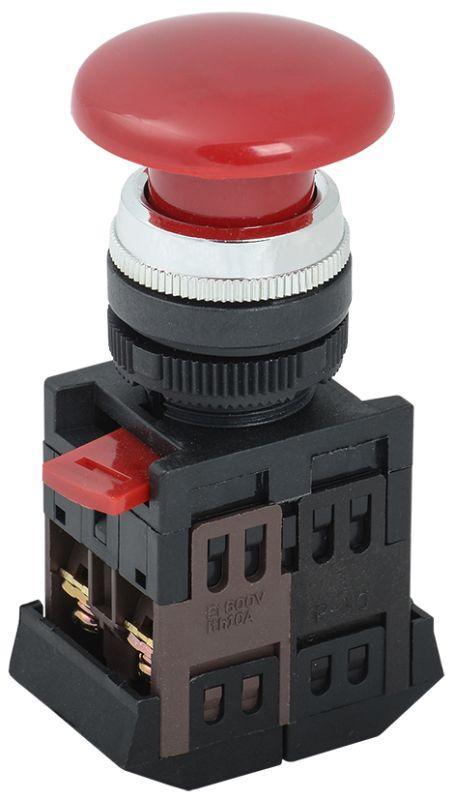 Кнопка AEA-22 Грибок; красн. 1з+1р IEK BBG30-AEA-K04