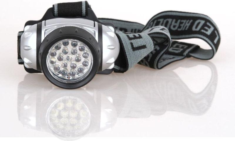 Фонарь налобный LED 5353 (19LED 4 режима  3хR03 метал.) Ultraflash 10262