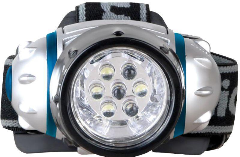 Фонарь налобный LED5310-7F3 (7LED 3 режима  3хR03 в комплекте  метал.) Camelion 7534