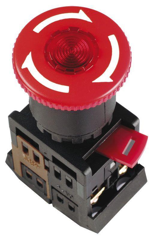 Кнопка ANE22 Грибок; красн. 240В IEK BBG40-ANE-K04