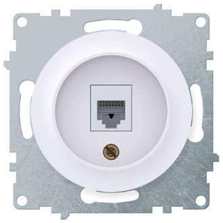 Механизм розетки комп. 1-м СП Florence 1xRJ45 кат.5e бел. 1E20701300 OneKeyElectro 2172770