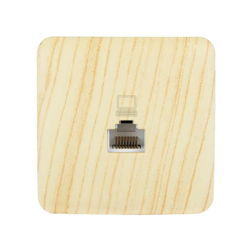 Розетка компьютерная 1-м ОП VIOLA беленый дуб LEZARD 751-5200-139