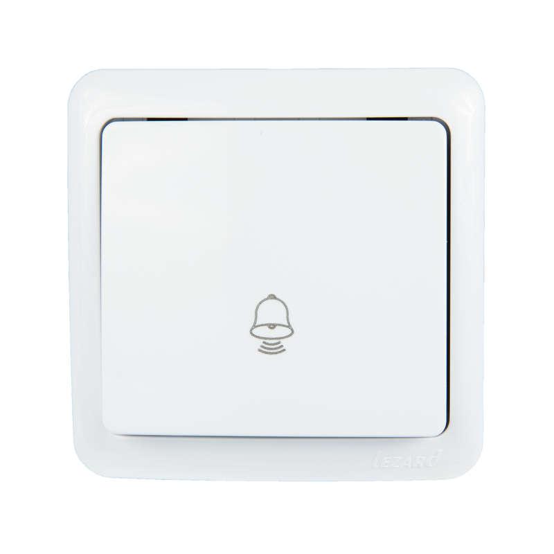 Кнопка звонка 1-кл. 1п ОП Viola 10А IP20 бел. LEZARD 751-0200-103