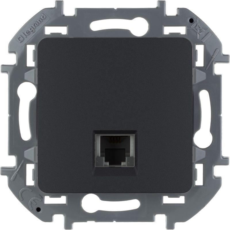 Механизм розетки телефонной RJ11 Inspiria антрацит Leg 673823