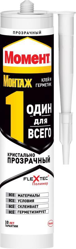 Клей-герметик Момент МОНТАЖ Один Для Всего 290г крист. прозр. Момент Б0033318