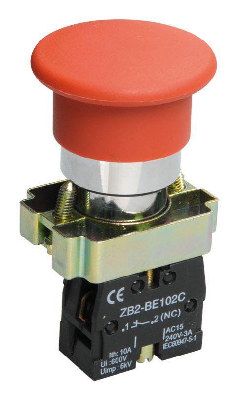 Кнопка LAY5-BC42 Грибок красн. 1p IEK BBG71-BC-K04