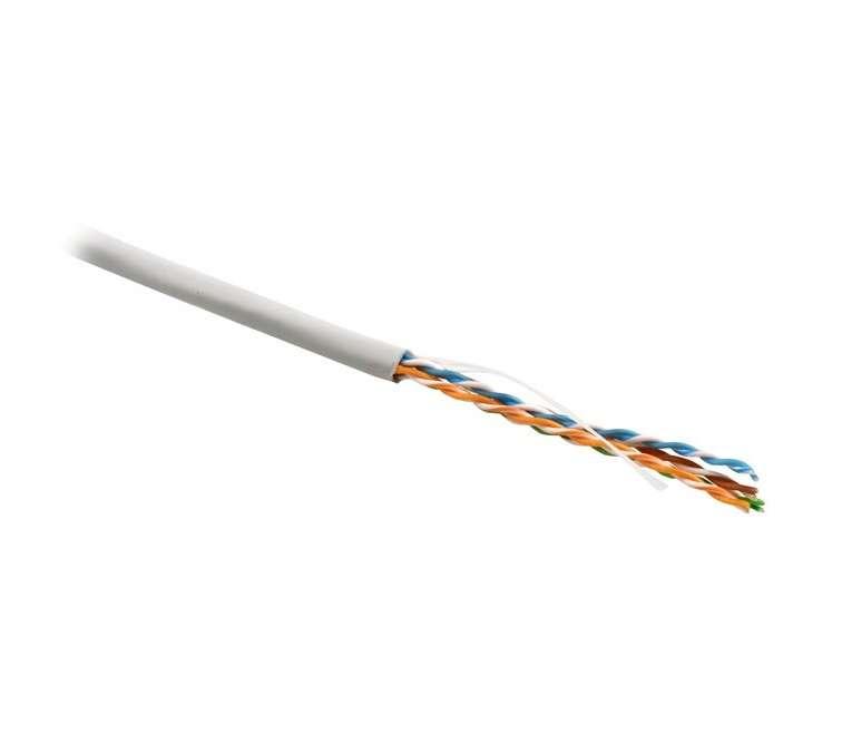 Кабель UUTP4-C5E-S24-IN-LSZH-GY-305 витая пара неэкранированная U/UTP категория 5e 4 пары (24 AWG) одножильный(solid) LSZH нг(С)-HF (-20град.C - +75град.C) сер. (уп.305м) Hyperline 42045