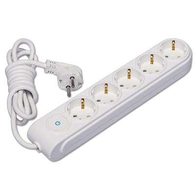 Удлинитель 5х5м с заземл. 16А защ. шторки с выкл. Makel N5310063