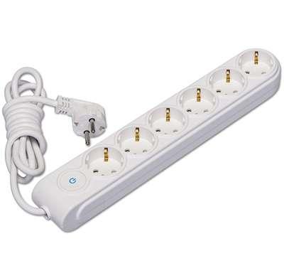 Удлинитель 6х5м с заземл. 16А защ. шторки с выкл. Makel N6310063