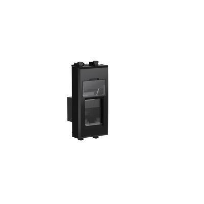 Розетка компьютерная RJ-45 1мод. кат.5e Avanti Черный квадрат модульная DKC 4402461