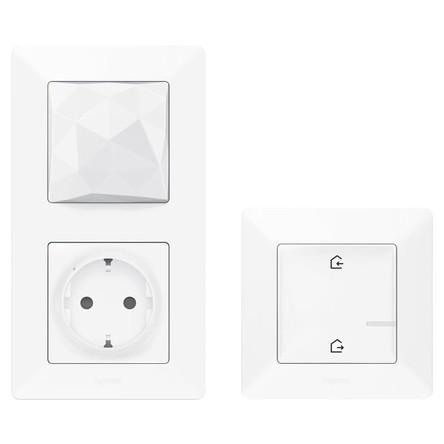 Пакет умный стартовый Valena Life (шлюз WiFi+розетка умн. 2К+З 16А 230В+главн. беспроводн. выкл. Я дома/Я вне дома) бел. Netatmo 752196
