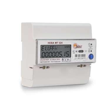 Счетчик НЕВА МТ 324 1.0 AR E4S (E4BS26) 3ф 5-60А 230В ЖКИ многотариф. RS485 DIN-рейка Моск. вр. Тайпит 6109137