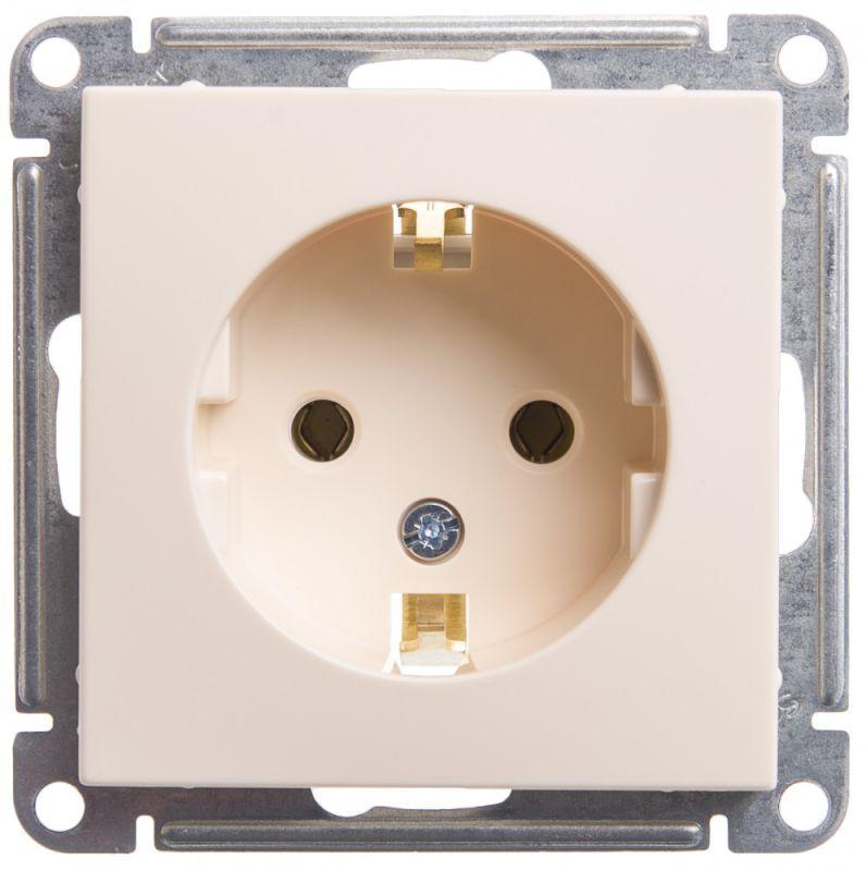 Механизм розетки 1-м СП W59 16А IP20 с заземл. без защ. шторок сл. кость SchE RS16-154-2-86