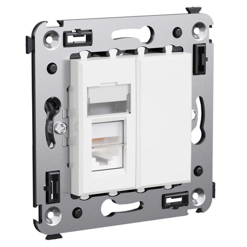 Розетка 1-м RJ-45 СП кат.5e Avanti Белое облако; DKC 4400463