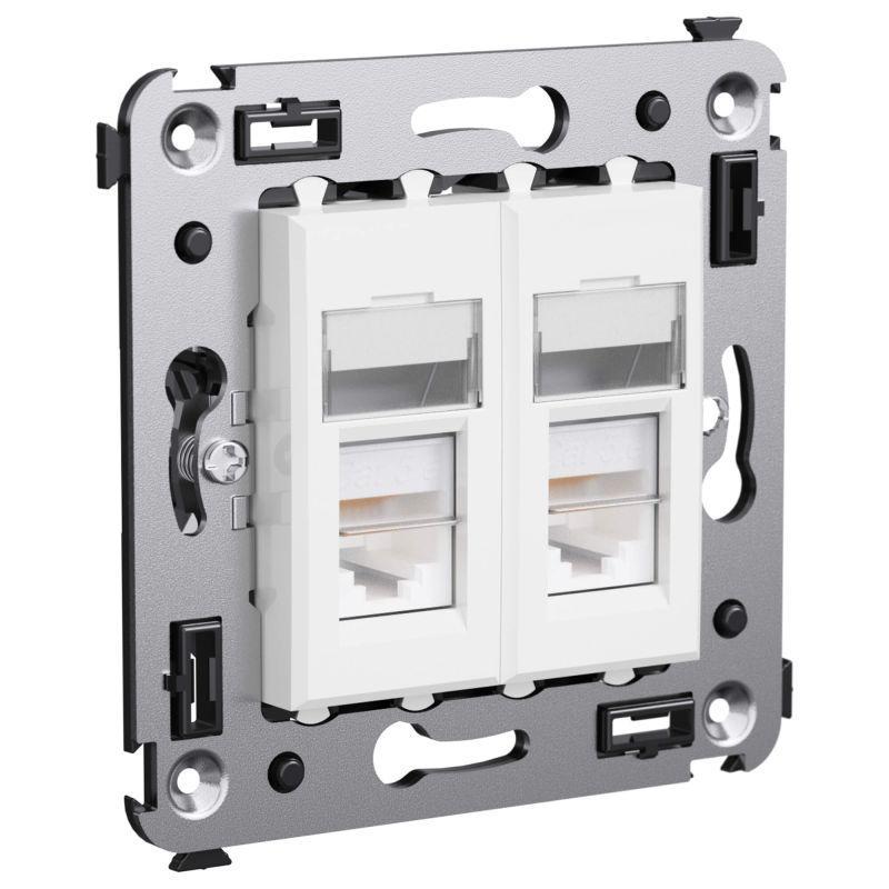 Розетка 2-м RJ-45 СП кат.5e Avanti Белое облако; DKC 4400464
