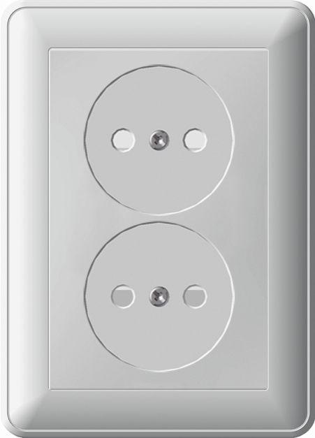 Розетка 2-м СП W59 16А IP20 без заземл. защ. шторки шампань SchE RS16-254-48