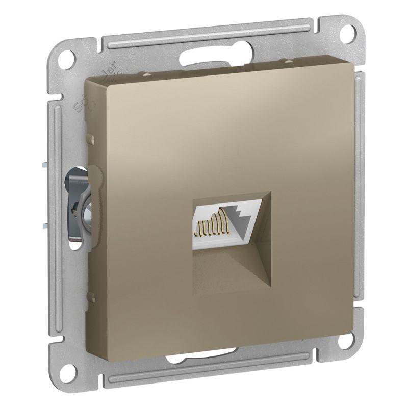 Механизм розетки компьютерной AtlasDesign RJ45 шампань SchE ATN000583