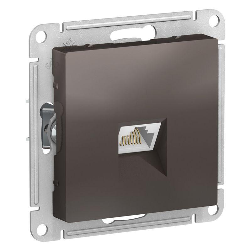 Механизм розетки компьютерной AtlasDesign RJ45 мокко SchE ATN000683