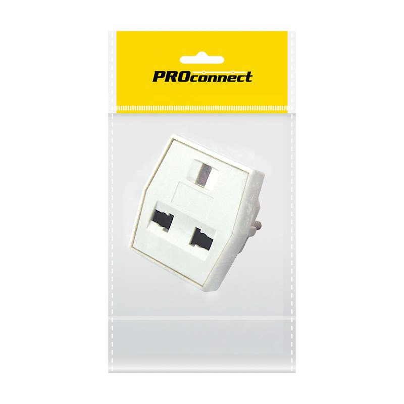 Переходник сетевой КВАДРАТ; бел. (инд. упак.) PROCONNECT 11-1011-9
