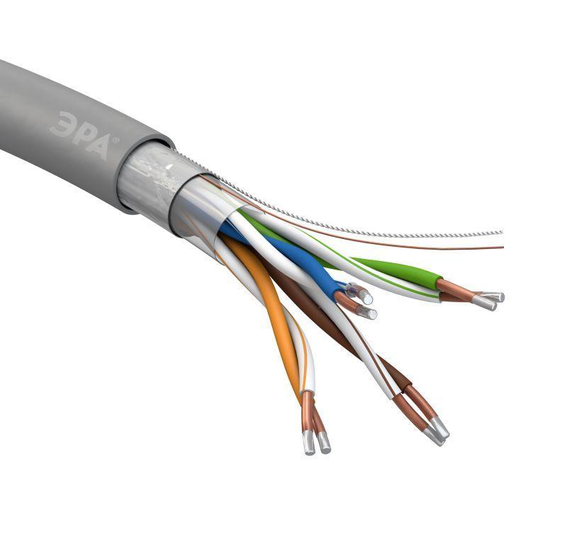Кабель  FTP 4x2x24 AWG Cat5e CCA PVC 305м SIMPLE (м) ЭРА Б0044440