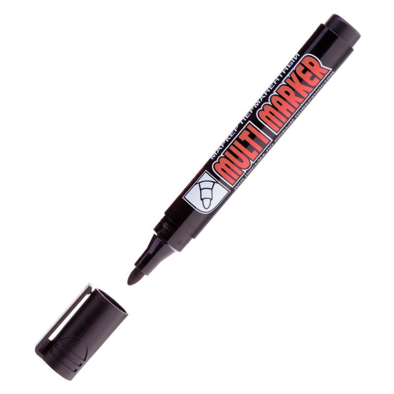 Маркер перманентный Multi Marker; пулевидный 3мм черн. Crown Б0048239