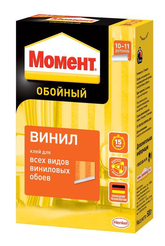 Клей обойный Момент Винил; 500г Момент Б0034798
