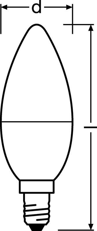 Лампа светодиодная LED Value LVCLB75 10SW/865 230В E14 10х1 RU OSRAM 4058075579262