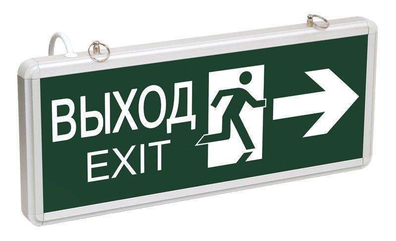 Светильник светодиодный ССА 1003 ВЫХОД-EXIT двустор. 3Вт IEK LSSA0-1003-003-K03