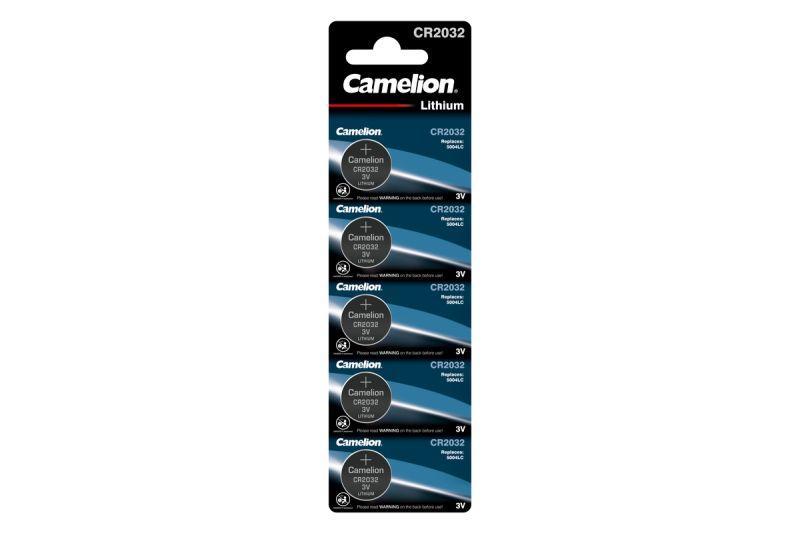 Элемент питания литиевый CR CR2032 BL-5 (блист.5шт) Camelion 1595