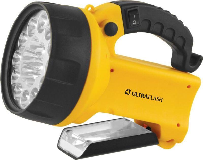 Фонарь UF3712LED (аккум 220В/12В желт. 19 LED  4В 2Ач пласт. короб) Ultraflash 8310